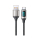 Kabel USAMS Kabel pleciony U78 USB-C 1,2m LED 6A Fast Charging biały
